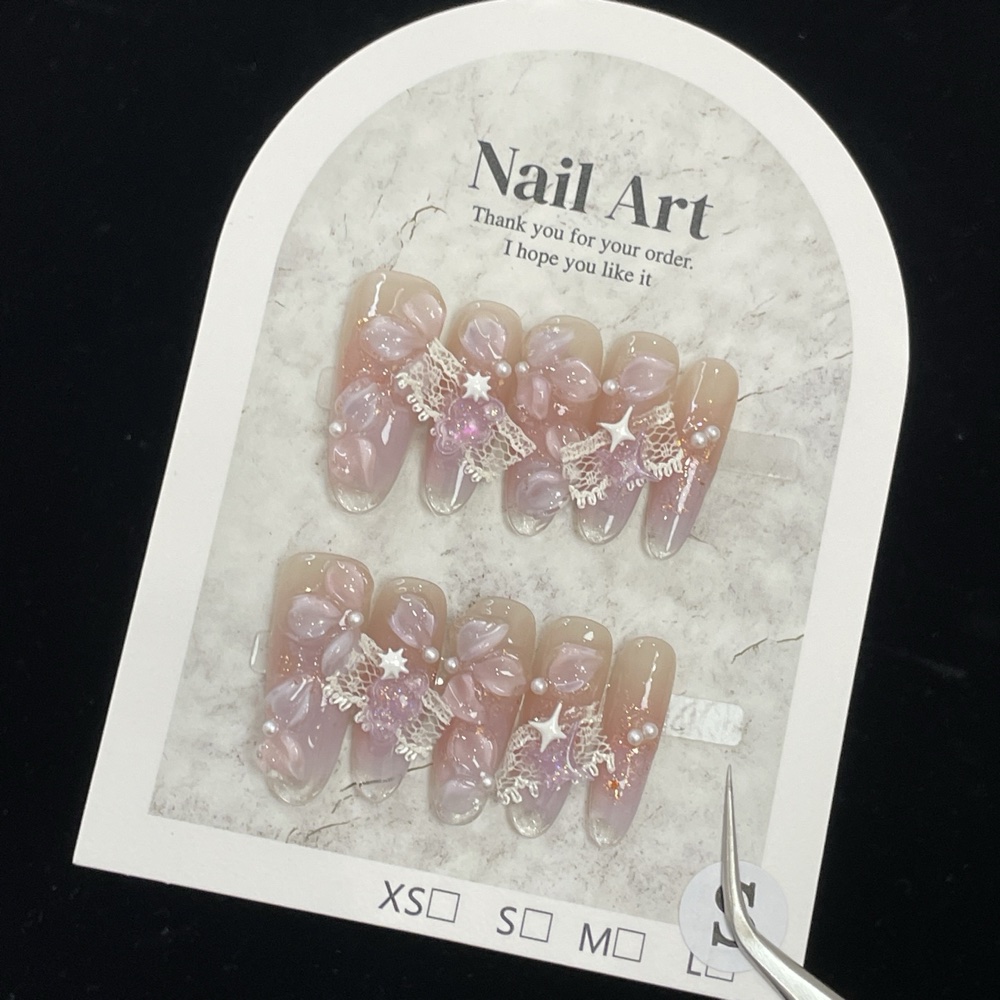 Clear Sky couture set with translucent blush and crystal details
